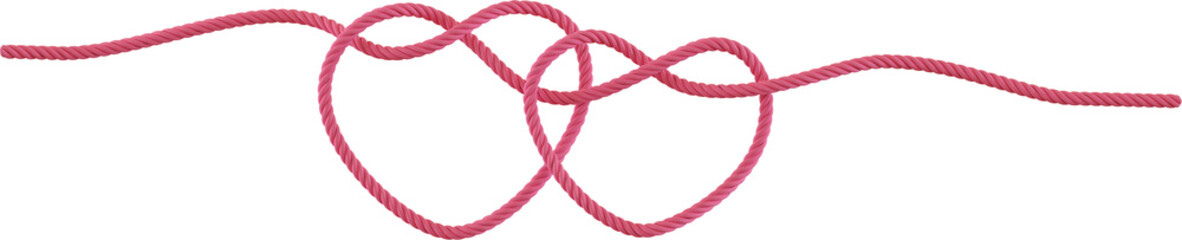 3d render pink rope knot © Arasigner