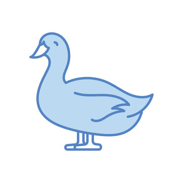 Duck icon vector stock illustration.