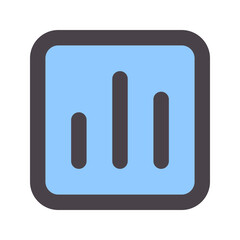 analytics flat line icon