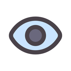 eye flat line icon