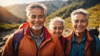 Three people posing together