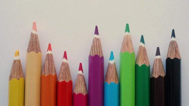 Dancing Colored Pencils, Stop Motion, Looped