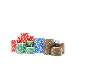 3D model Poker chips Isolated
