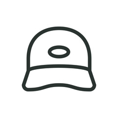 Baseball cap isolated icon, sport cap vector icon with editable stroke