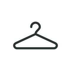 Hanger isolated icon, clothing hanger vector icon with editable stroke