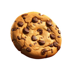 Chocolate chip cookies. isolated object, transparent background