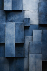 Dark concrete wall background with geometric modules
