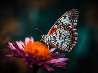 Obraz premium butterfly on flower