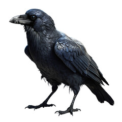 Crow. isolated object, transparent background