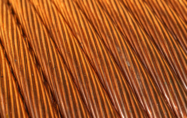 copper wires with visible details. background or texture