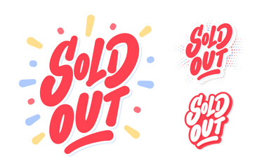 Sold out. Vector lettering banners.