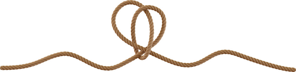 3d render brown rope knot © Arasigner
