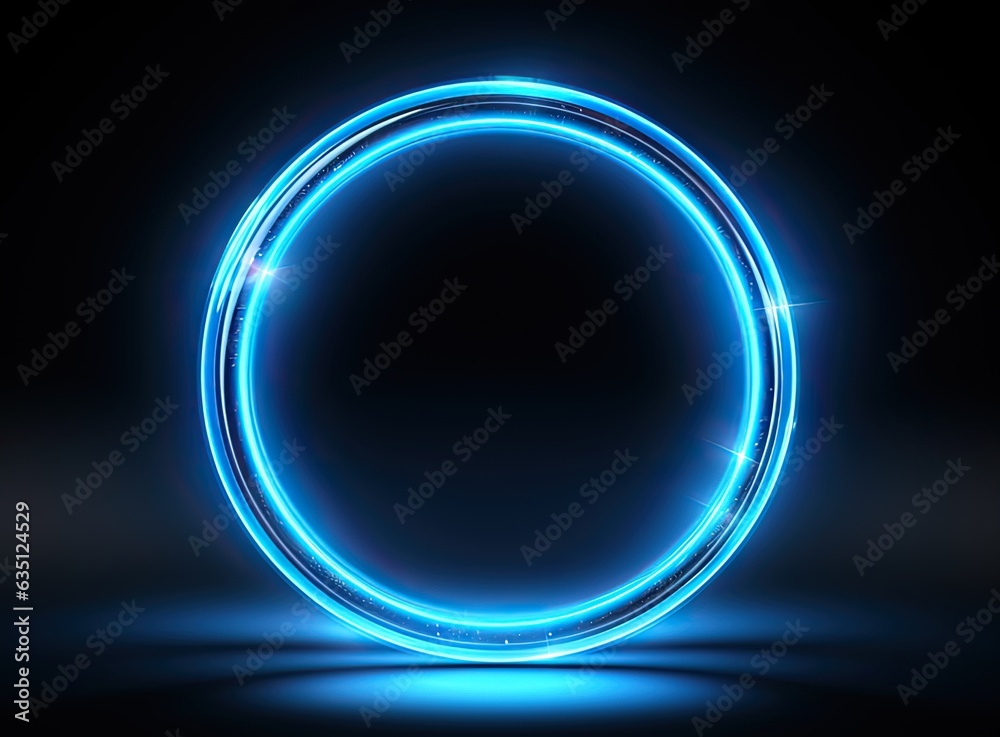 Poster beautiful colorful light effect of neon glow lights and flash. background with flying design element