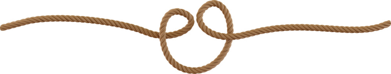 3d render brown rope loop © Arasigner