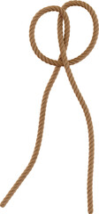 3d render brown rope knot