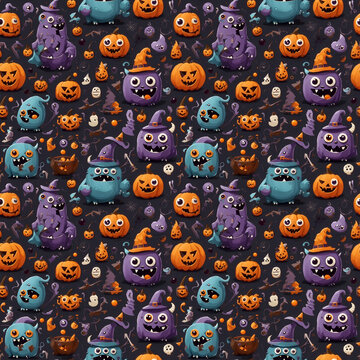 Halloween pattern tile
