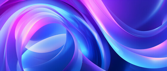 Dynamic Futuristic Abstract Wave Pattern in Blue and Purple