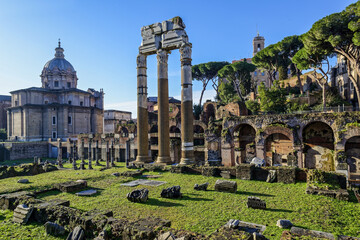 Obraz premium Ruines du Forum Romain à Rome