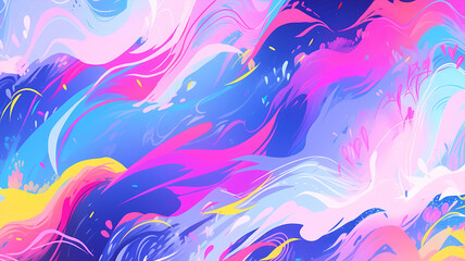 Hand-painted cartoon beautiful abstract artistic illustration background material
