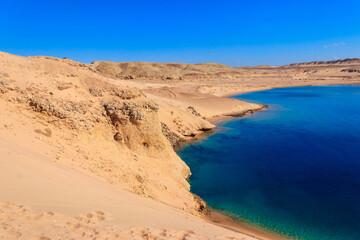 View of Barracuda bay in Ras Mohammed national park, Sinai peninsula in Egypt