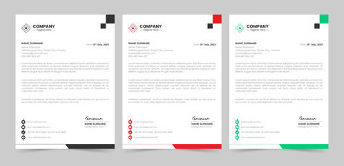 Corporate letterhead and Modern business corporate letterhead template Vector design