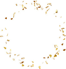 3d render golden confetti floating