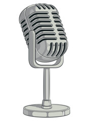 Podcasting Microphone Retro Broadcast Recording Device