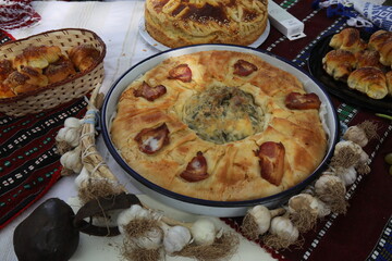 Freshly baked homemade bread. Image of some tasty Home-made bakery products.