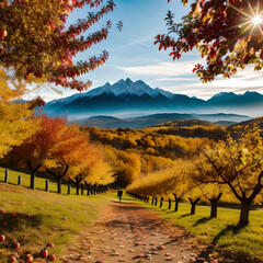 Fototapeta premium autumn landscape in the mountain