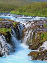 Water tumbling over Bruarfoss