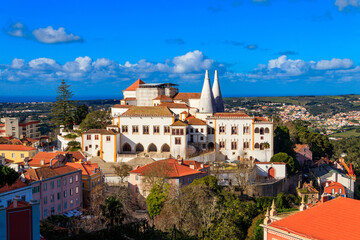Fototapeta na wymiar National palace of Sintra in Portugal