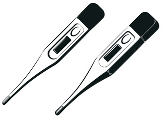 Silhouette Medical Thermometer Fever Temperature Device