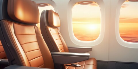 First Class Luxury Seats for Premium Air Travel. Generative ai
