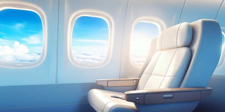 First Class Luxury Seats for Premium Air Travel. Generative ai