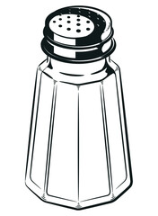 Silhouette Salt Shaker Table Sodium Bottle