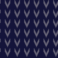 Blue Chevron Fair Isle Seamless Pattern Design