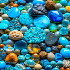 Fototapeta na wymiar Sea colored beautiful pebbles, texture.