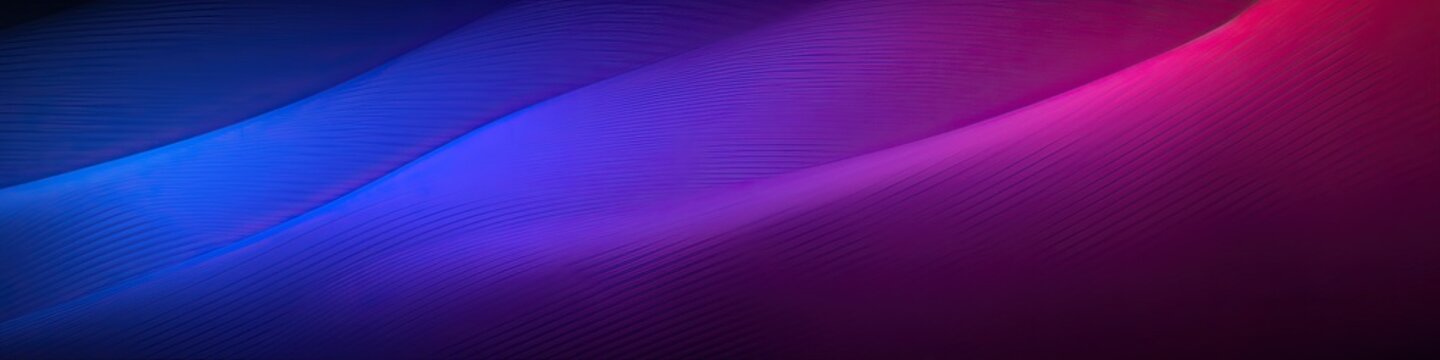 Black Blue Violet Purple Maroon Red Magenta Silk Satin. Color Gradient. Abstract Background. Drapery, Curtain. Folds. Shiny Fabric. Glow Glitter Neon Electric Light Metallic. Line Stripe. Wide Banner