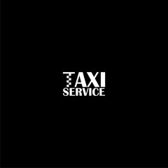 Fototapeta premium Taxi service word logo icon isolated on dark background
