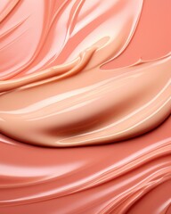 Fototapeta premium Cosmetic concealer or foundation cream spread on a flat surface