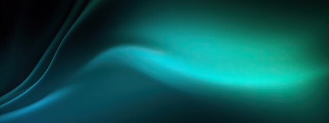 Black dark light jade petrol teal cyan sea blue green abstract wave wavy line background. Ombre gradient. Blue atoll color. Noise grain rough grungy. Matte shimmer metallic electric. Template design.
