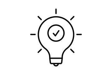 Creativity icon. Icon related to Search Engine Optimization. suitable for web site design, app, user interfaces. line icon style. Simple vector design editable