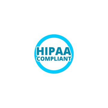 HIPAA sign isolated on white backgrounde