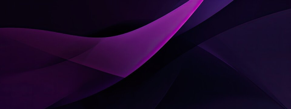 Fototapeta Black deep purple abstract modern background for design. Geometric shape. 3d effect. Lines, triangles, angles. Color gradient. Dark shades. Colorful. Metal, metallic. Shine. Banner. Template. Premium.