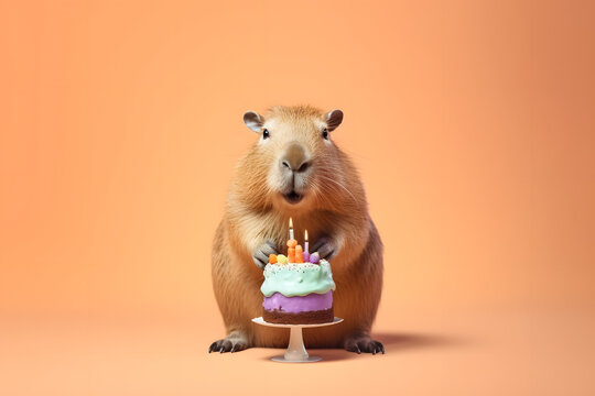 capybara animal birthday atmosphere