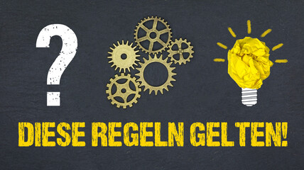 Obraz premium Diese Regeln gelten! 