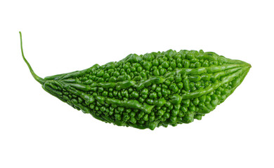 bitter gourd isolated on white background.