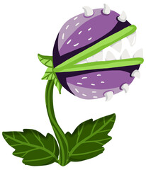 monster plant,Angry flower with teeth, carnivorous plant 