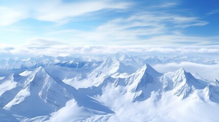 Obraz premium View of the snow-capped mountains.Aerial view