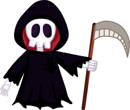 Grim Reaper skeleton with skull and bones,Angel of Death with black hoodie.